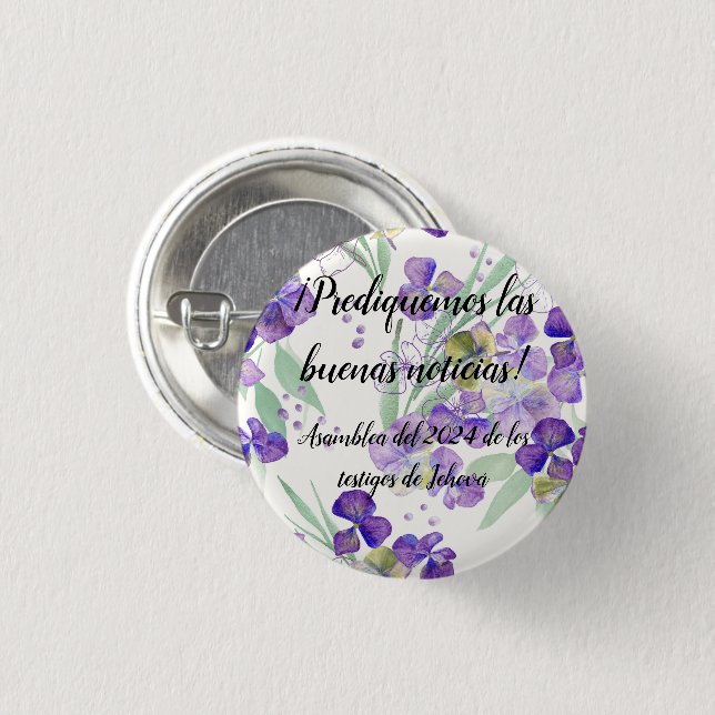2024 JW asamblea Prediquemos flores Button (Vorne & Hinten)