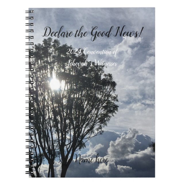 2024 JW Convention sunlight with name  Notizblock (Vorderseite)