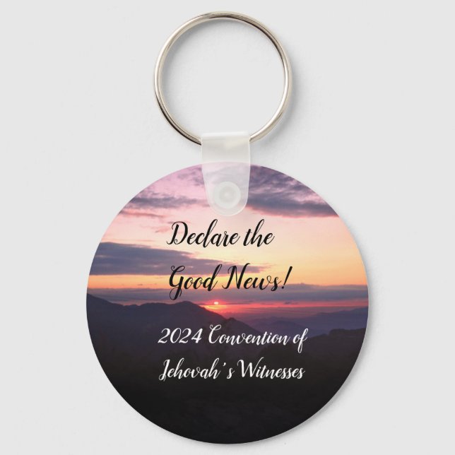 2024 JW Convention Sunset customizable Schlüsselanhänger (Vorderseite)