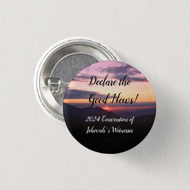 2024 JW Convention Sunset customize Button (Vorne & Hinten)