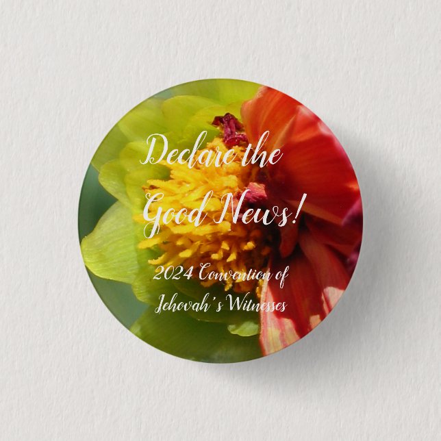 2024 JW Declare the Good News Dahlia customize Button (Vorderseite)