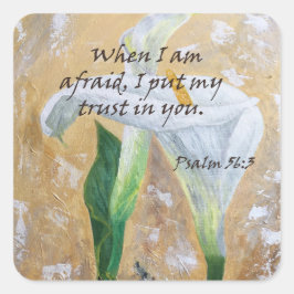 2024 JW year text Psalm 56:3 Quadratischer Aufkleber
