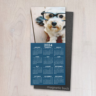 2024 Kalender 1 FotoCollage - Kann Marine bearbeit Magnetkarte