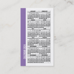 2024 Kalender Digitale Visitenkarte Lila