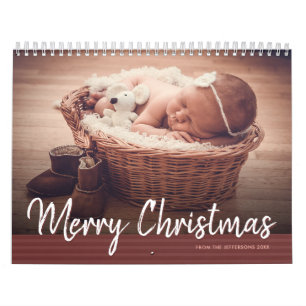 2024 Kalender Familienjunges Foto Frohe Weihnachte