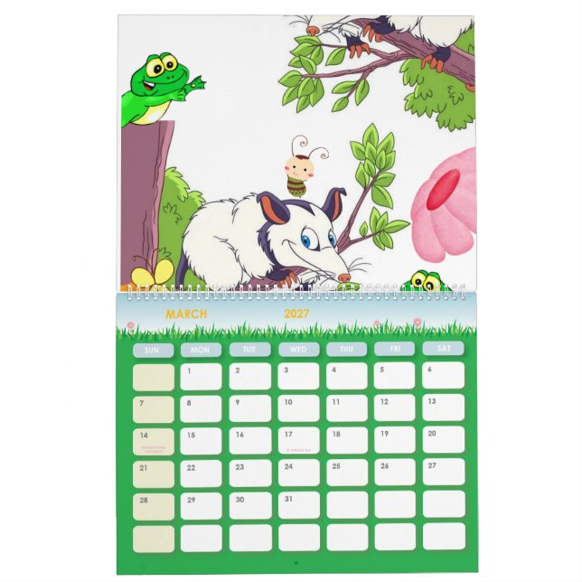 2024 Kalender farbenfrohe Froschblüte (Mär 2027)