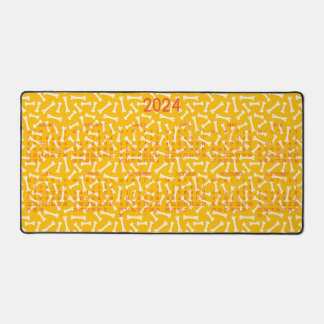2024 Kalender Hundenknochen Designmuster Schreibtischunterlage