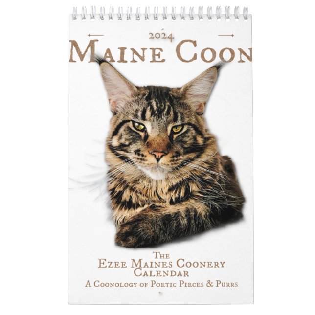 2024 Kalender Maine Coon Katzen & Kätzchen, Poesie (Titelbild)