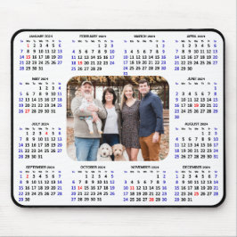 2024 Kalender Modernes Foto Schwarzer Familie Mini Mousepad