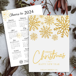 2024 Kalender Snowflake Business-Logo-Weihnachtska Einladung