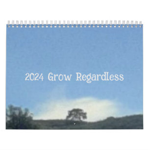 2024 Kalender wachsen unabhängig von Design