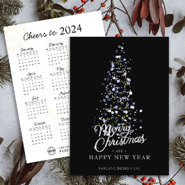 2024 Kalender Weihnachten Tree Business-Logo-Weihn Einladung