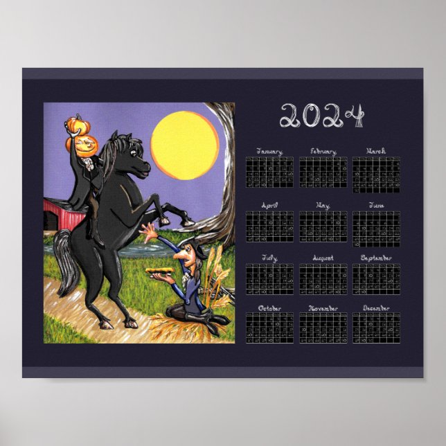 2024 Kalenderschläferei Hollow Headless Horseman Poster (Vorne)
