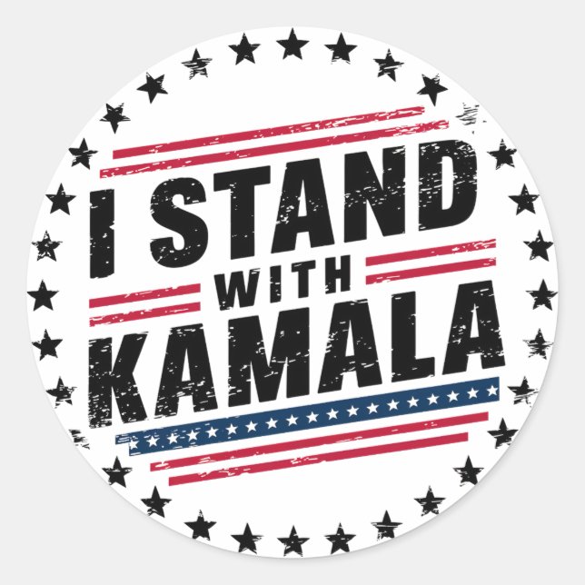 2024 Kamala Harris Frau Präsidentin USA Abstimmung Runder Aufkleber (Vorderseite)