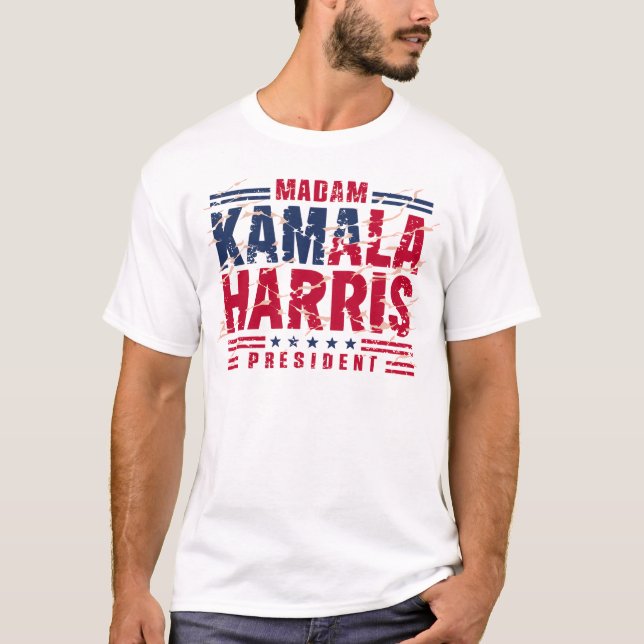 2024 Kamala Harris Frau Präsidentin USA Abstimmung T-Shirt (Vorderseite)