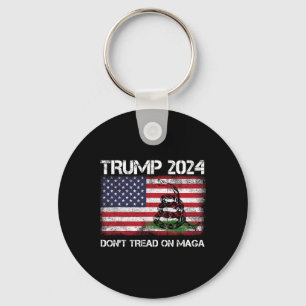 2024 Keine Schlange der amerikanischen Maga-Flagge Schlüsselanhänger