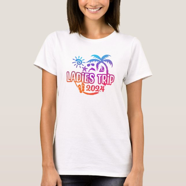 2024 Ladys Reise- oder Reisedesign T-Shirt (Vorderseite)