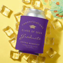 2024 Lila Gold-Abschluss kühler Dosenkühler