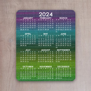 2024 Moderner Abstrakter Kalender vertikal Mousepad