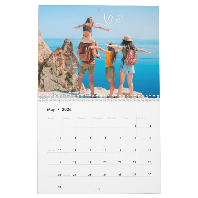 2024 Modernes Foto für Ihre Familie Kalender (Mai 2026)