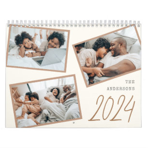 2024 Modernes Minimalistisches FotoCollage der Boh Kalender