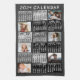 2024 Monatlicher Kalender FotoCollage Mod Black Geschirrtuch (Vertikal)