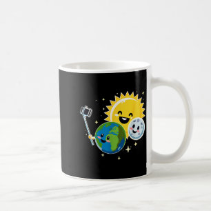 2024 Mondfinsternis Erde Mond Sonne Selfie Spaß Kaffeetasse