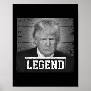 2024 Mugshot Präsident Legende Rette Amerika Vinta Poster
