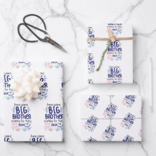 2024 New Big Brother Gewartet für Baby Sibling Geschenkpapier Set