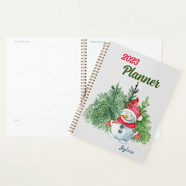 2024 niedlicher Schneemann Planer (Anzeige)