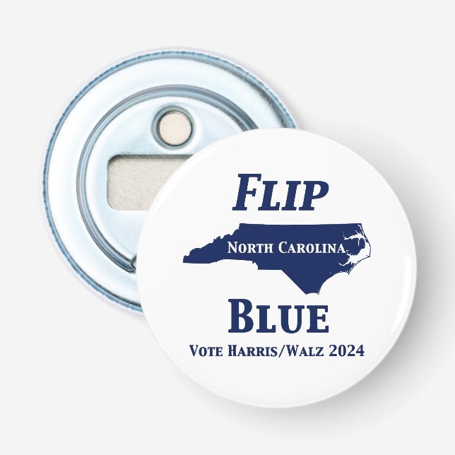2024 North Carolina Blue gedreht Flaschenöffner (Vorderseite)