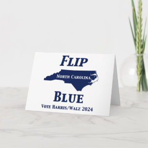 2024 North Carolina Blue gedreht Karte