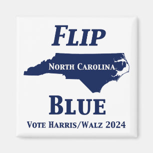 2024 North Carolina Blue gedreht Magnet