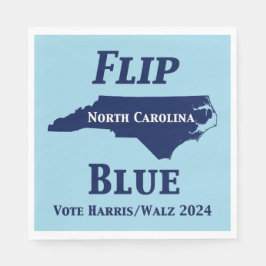 2024 North Carolina Blue gedreht Serviette