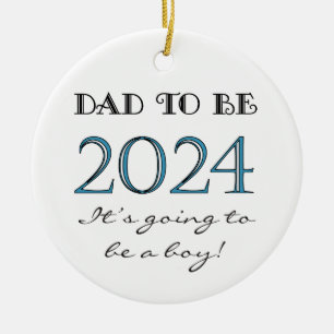 2024 Papa sera de garçon Nouveau papa ornement cér
