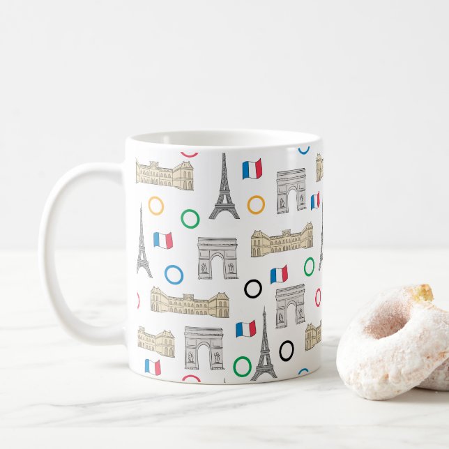 2024 Paris-Spiele Sommer-Spiele in Frankreich Kaffeetasse (Mit Donut)