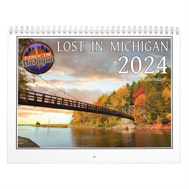 2024 Perdu Dans Le Calendrier Mur Du Michigan (Protection)