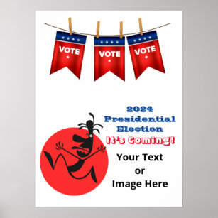 2024 Präsidentschaftswahl, die unter der Leitung v Poster