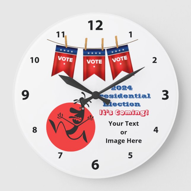2024 Presidential Election, Running Man Edition Große Wanduhr (Vorderseite)