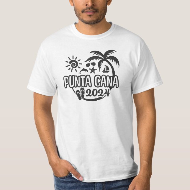 2024 Punta Cana Ferien- oder Ausflugsplanung T-Shirt (Vorderseite)