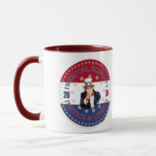 2024 Red Blue Freedom, Equality, Justice Liberty U Tasse