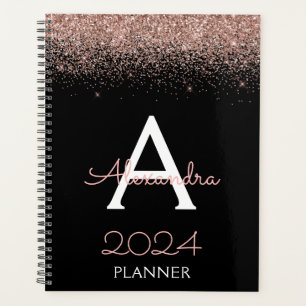2024 Rose Gold - Parties scintillant noire rose pâ