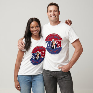 2024 Rot und Blau Ihre Stimme zählt Onkel Sam T-Shirt