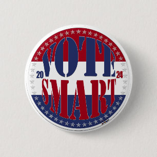 2024 Rot und Blau VOTE SMART 2 Button