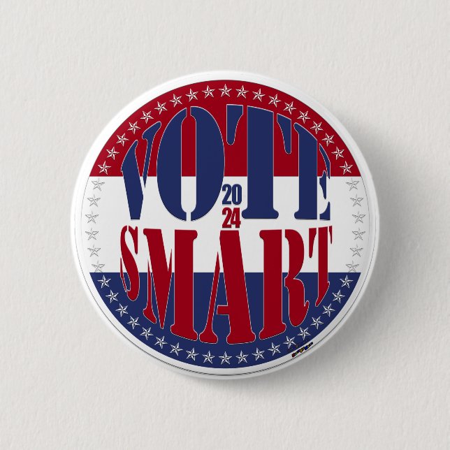 2024 Rote und Blaue STIMME SMART 1 Button (Vorderseite)
