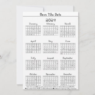 2024 Schriftart für Terminologie Save the Date