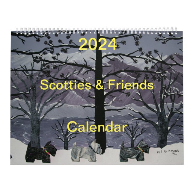 2024 Scotties and Friends Kalender (Titelbild)