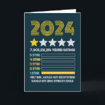 2024 Sehr schlecht 1 Star Rating Zero, wenn ich lu Feiertagskarte<br><div class="desc">2024 Sehr schlecht 1 Star Rating Zero,  wenn ich lustige Ferienkarte könnte. Personalisieren Sie dieses individuelle Retro-Design mit Ihrem eigenen Innen-Gruß.</div>