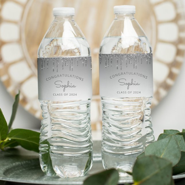 2024 Silver Glitzer Tropfen Graduation Party (Von Creator hochgeladen)