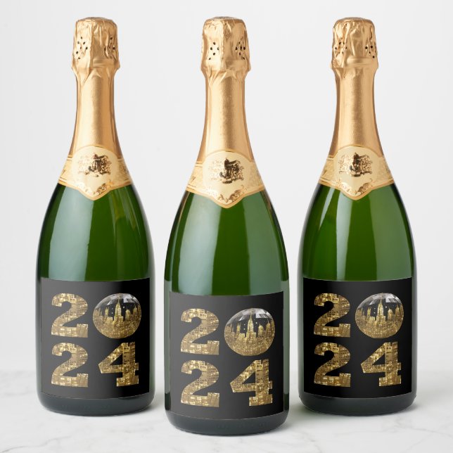 2024 Silvester Party-Ball-NYC Gold- (Flaschen)
